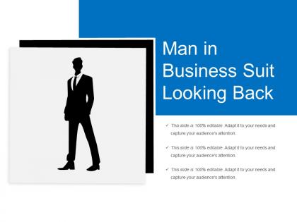 Man in business suit looking back