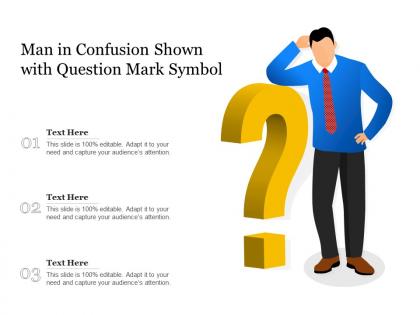 Man in confusion shown with question mark symbol