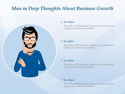 Man in deep thoughts about business growth