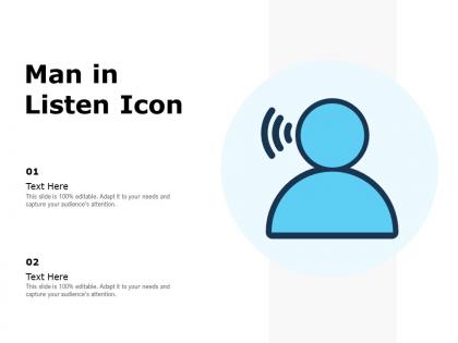 Man in listen icon