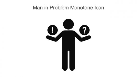 Man In Problem Monotone Icon In Powerpoint Pptx Png And Editable Eps Format