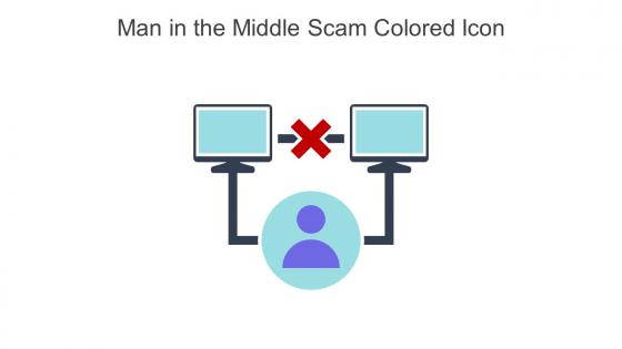 Man In The Middle Scam Colored Icon In Powerpoint Pptx Png And Editable Eps Format