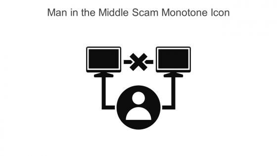 Man In The Middle Scam Monotone Icon In Powerpoint Pptx Png And Editable Eps Format