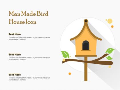 Man made bird house icon