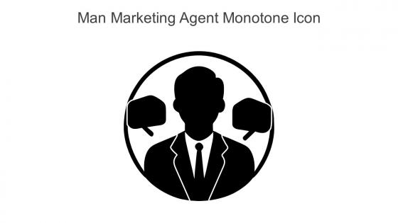 Man Marketing Agent Monotone Icon In Powerpoint Pptx Png And Editable Eps Format