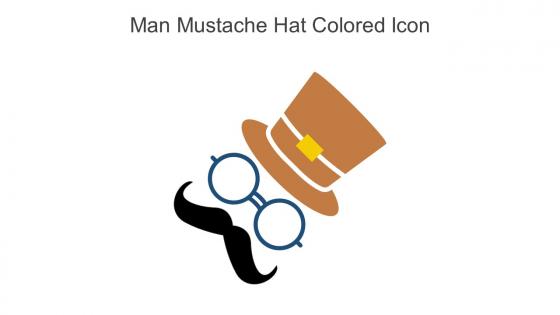 Man Mustache Hat Colored Icon In Powerpoint Pptx Png And Editable Eps Format