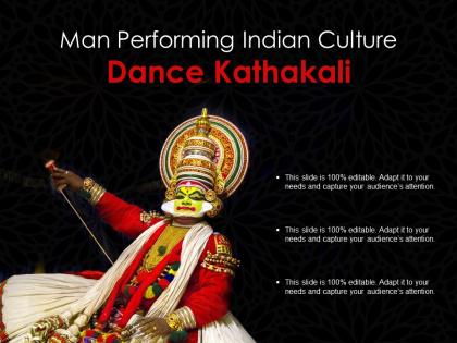 Man performing indian culture dance kathakali