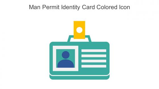 Man Permit Identity Card Colored Icon In Powerpoint Pptx Png And Editable Eps Format