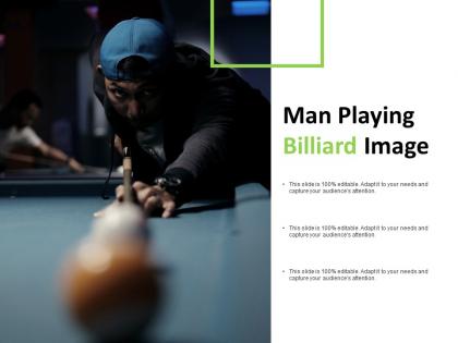 Man playing billiard image