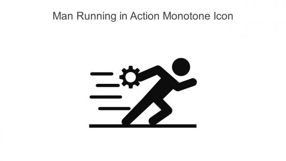 Man Running In Action Monotone Icon In Powerpoint Pptx Png And Editable Eps Format