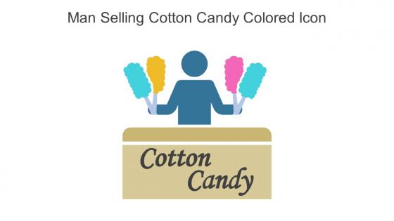 Man Selling Cotton Candy Colored Icon In Powerpoint Pptx Png And Editable Eps Format