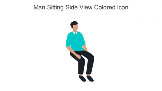 Man Sitting Side View Colored Icon In Powerpoint Pptx Png And Editable Eps Format