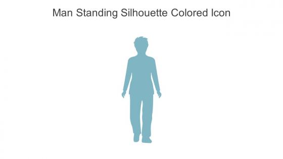 Man Standing Silhouette Colored Icon In Powerpoint Pptx Png And Editable Eps Format