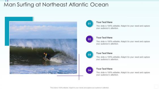 Man surfing at northeast atlantic ocean