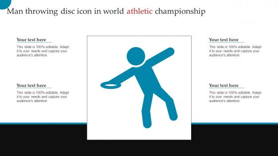 Man Throwing Disc Icon In World Athletic Championship