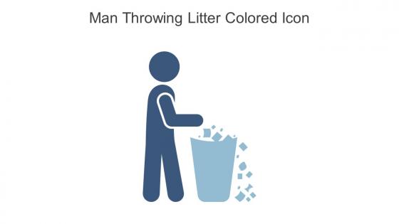 Man Throwing Litter Colored Icon In Powerpoint Pptx Png And Editable Eps Format