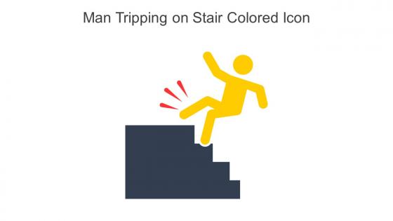 Man Tripping On Stair Colored Icon In Powerpoint Pptx Png And Editable Eps Format