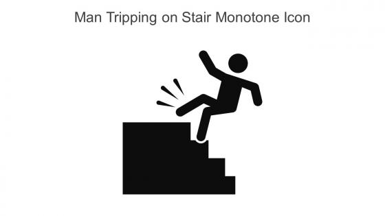 Man Tripping On Stair Monotone Icon In Powerpoint Pptx Png And Editable Eps Format