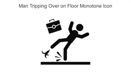 Man Tripping Over On Floor Monotone Icon In Powerpoint Pptx Png And Editable Eps Format