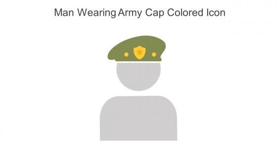 Man Wearing Army Cap Colored Icon In Powerpoint Pptx Png And Editable Eps Format