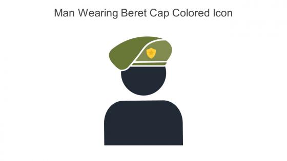 Man Wearing Beret Cap Colored Icon In Powerpoint Pptx Png And Editable Eps Format