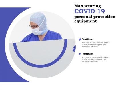 Man wearing covid 19 personal protection equipment