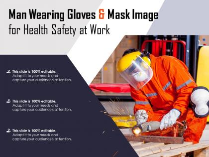 Man wearing gloves and mask image for health safety at work