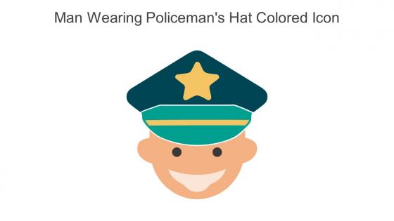 Man Wearing Policemans Hat Colored Icon In Powerpoint Pptx Png And Editable Eps Format