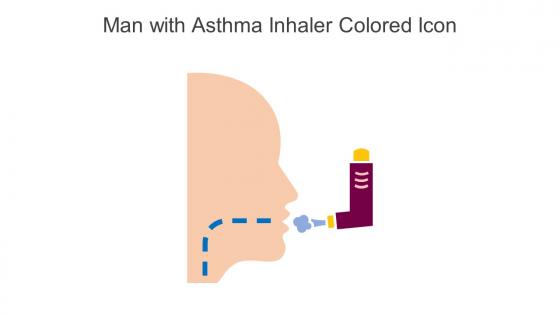 Man With Asthma Inhaler Colored Icon In Powerpoint Pptx Png And Editable Eps Format