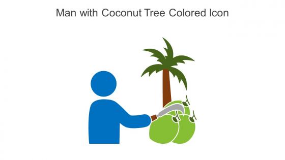 Man With Coconut Tree Colored Icon In Powerpoint Pptx Png And Editable Eps Format
