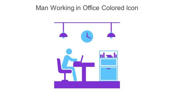 Man Working In Office Colored Icon In Powerpoint Pptx Png And Editable Eps Format