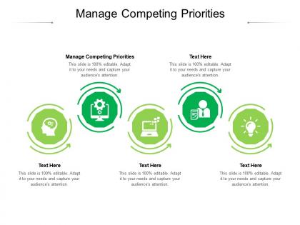 Manage competing priorities ppt powerpoint presentation icon format cpb