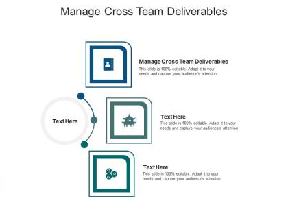 Manage cross team deliverables ppt powerpoint presentation icon example file cpb