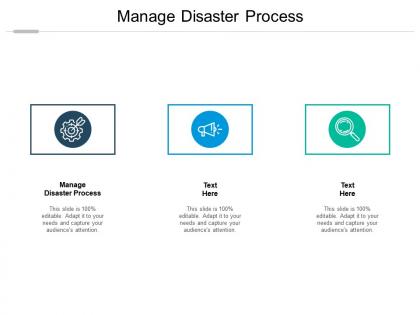 Manage disaster process ppt powerpoint presentation slides tips cpb
