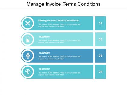 Manage invoice terms conditions ppt powerpoint presentation pictures elements cpb