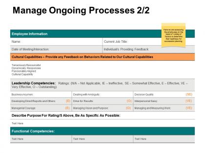 Manage ongoing processes 2 2 ppt powerpoint presentation ideas objects
