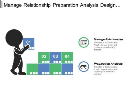 Manage relationship preparation analysis design development monthly status meeting