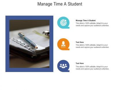 Manage time a student ppt powerpoint presentation styles format cpb