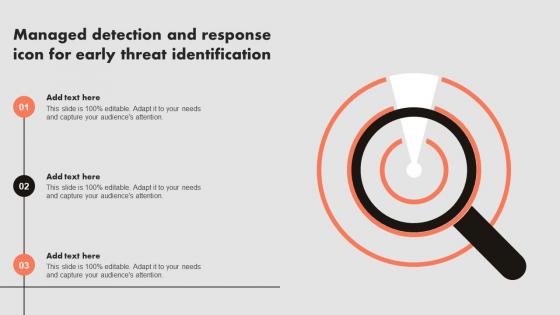 Managed Detection And Response Icon For Early Threat Identification