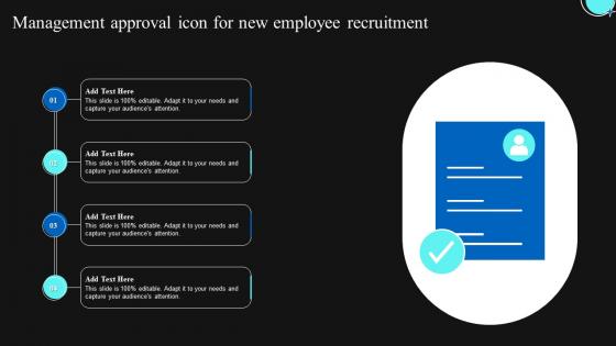 Management Approval Icon For New Employee Recruitment