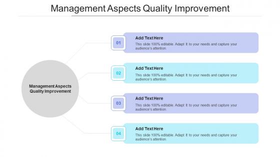 Management Aspects Quality Improvement Ppt Powerpoint Presentation Model Cpb