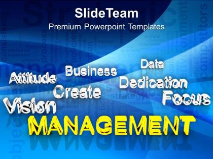 Management at forefront business success powerpoint templates ppt themes and graphics 0213