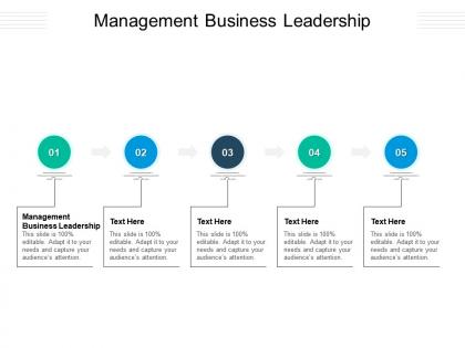 Management business leadership ppt powerpoint presentation styles outfit cpb