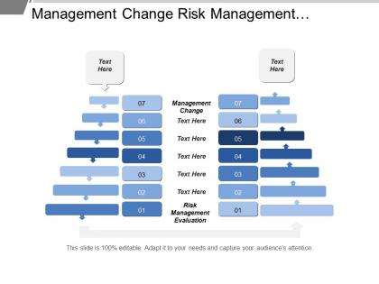 Management change risk management evaluation organization structure champion evangelists