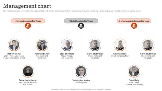 Management Chart Pwc Company Profile Ppt Infographics Graphics Example CP SS