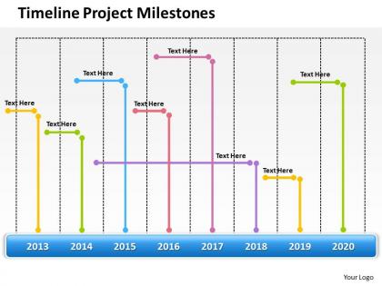 Management consultant business timeline project milestones powerpoint templates 0527