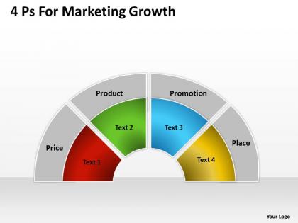 Management consultants 4 ps for marketing growth powerpoint templates ppt backgrounds slides 0617