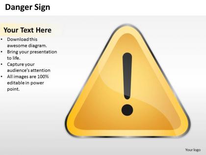 Management consulting business danger sign powerpoint templates ppt backgrounds for slides 0527