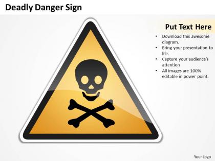 Management consulting business deadly danger sign powerpoint templates ppt backgrounds for slides 0527