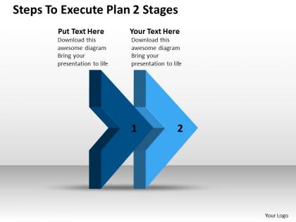 Management consulting business steps to execute plan 2 stages powerpoint templates 0522